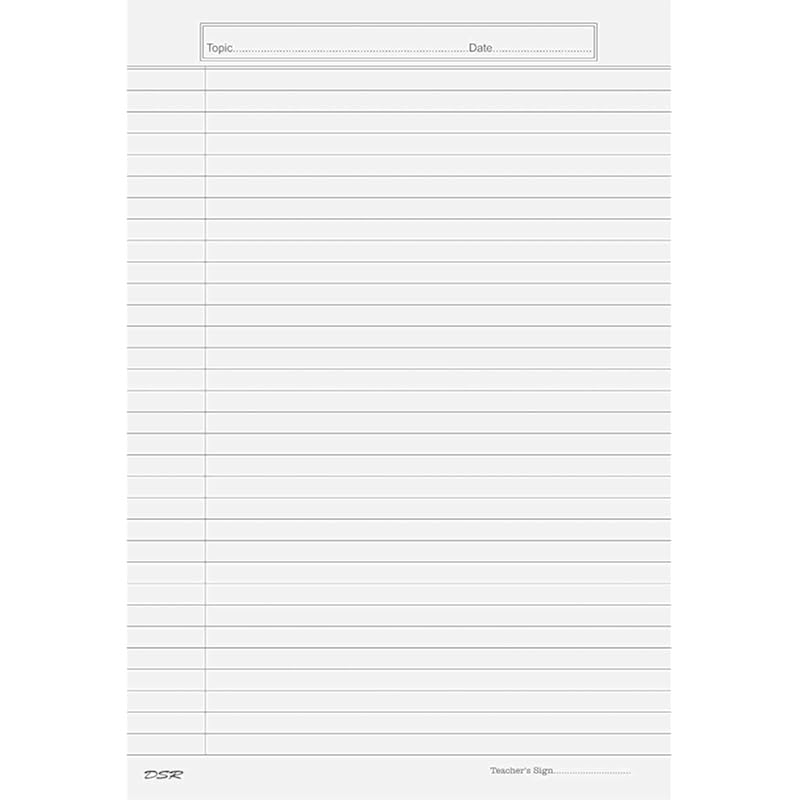 Eclet A4 Size Both Side Ruled Sheet (Pack of 100 sheets) for Project/Assignment/Practical/Homework(white)