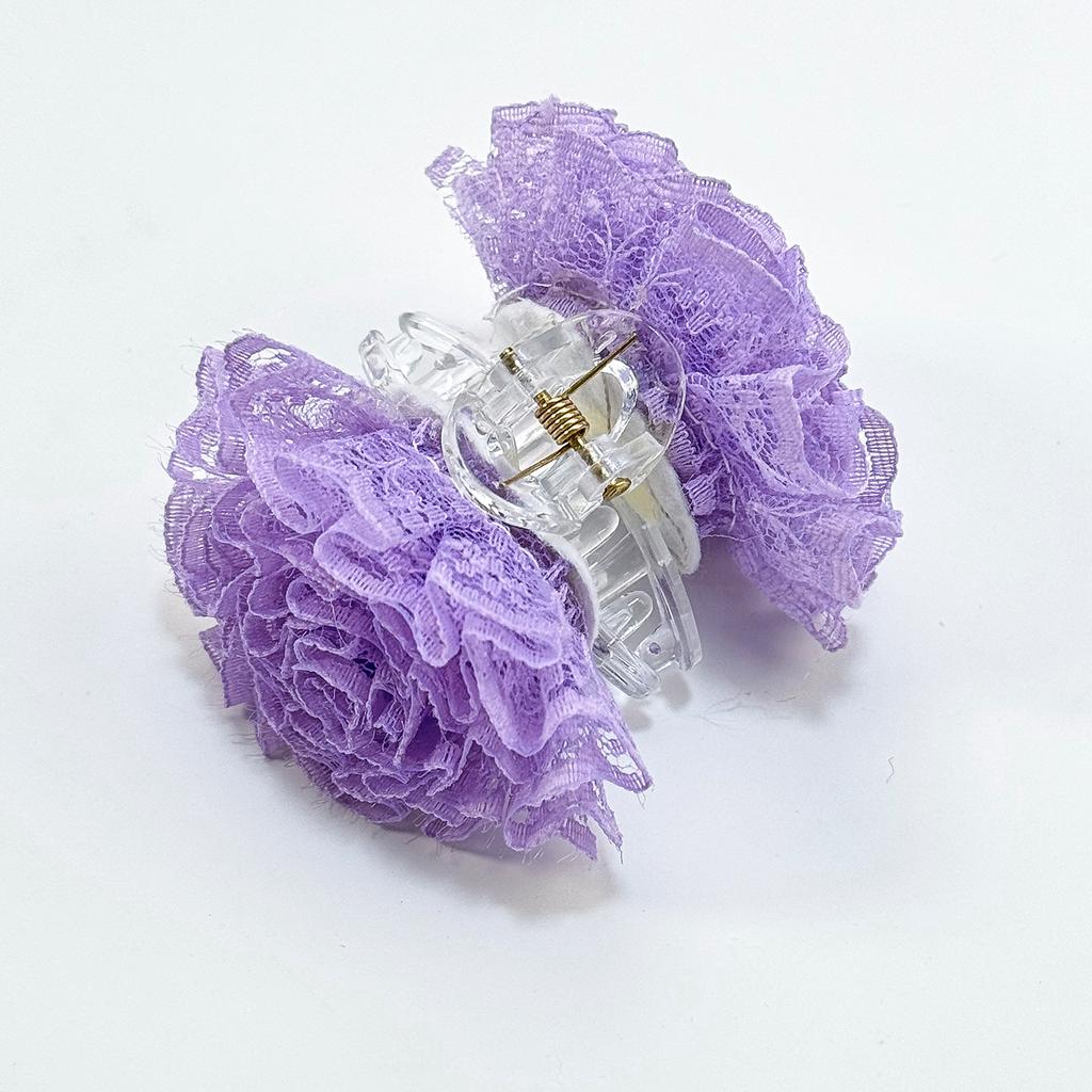 Neue Mini Blumen Haarspangen Mädchen Kinder Spitze Blumen Pferdeschwanzhalter Haarklammern Haarspangen Mode Haarschmuck