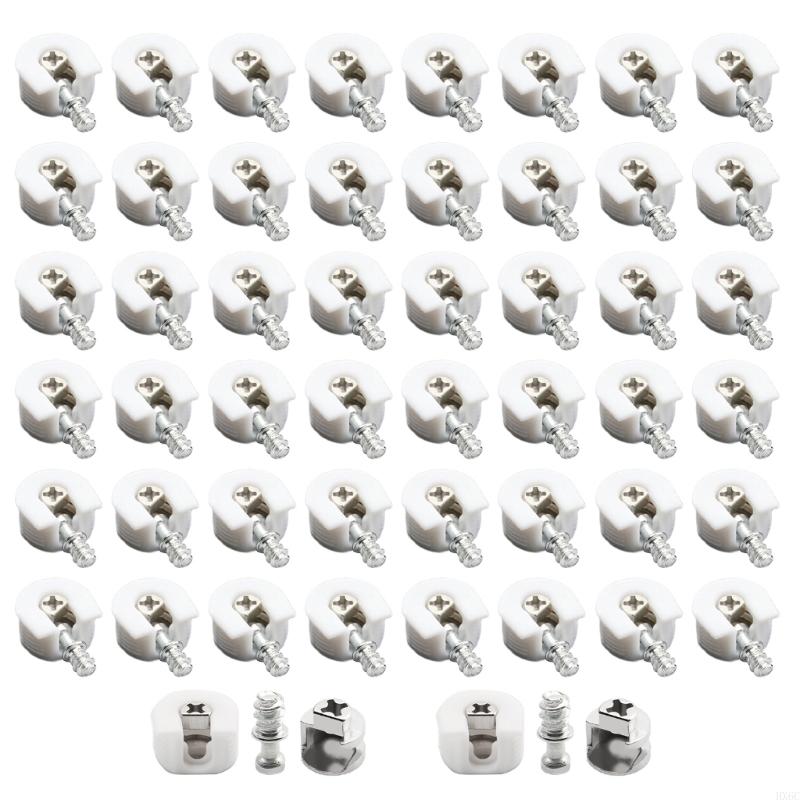 50Pcs Furniture Connecting Bracket Recessed Screw Fastener Easy to Install HX6C