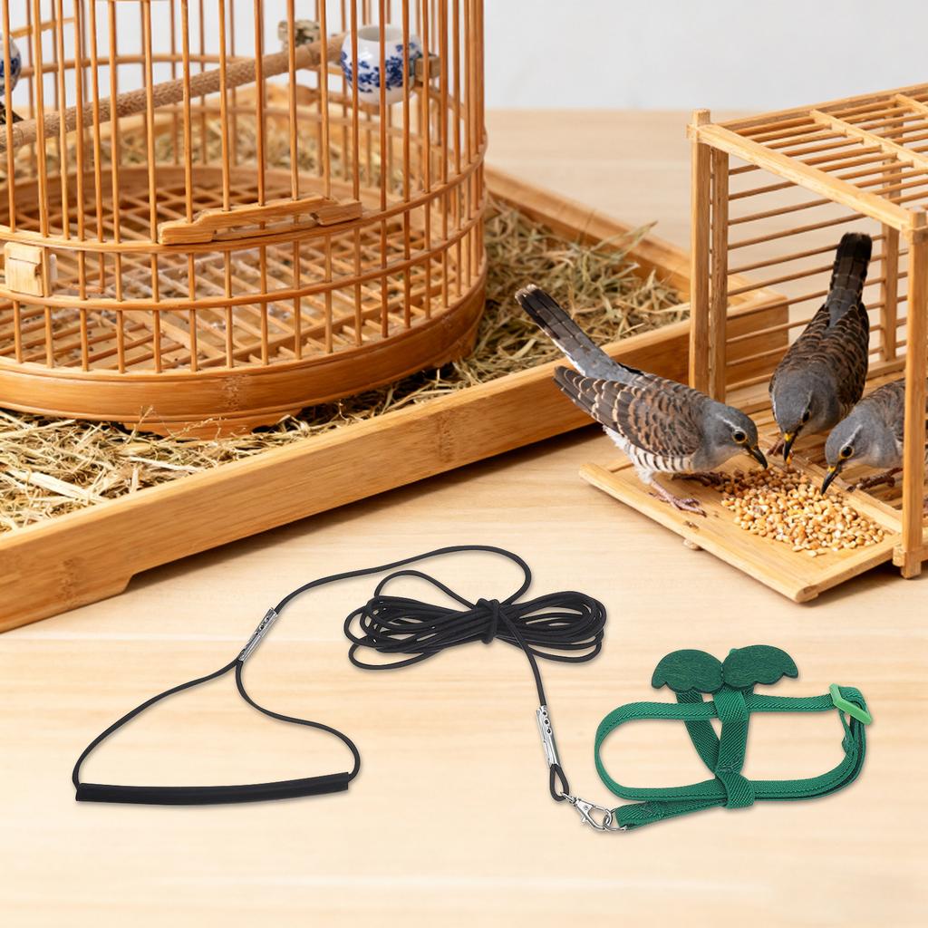Parrot Flight Rope Harness Adjustable Cute Wing Style Outdoor Training Safety Escape Prevention Bird Harness for Keck Mini Macaw