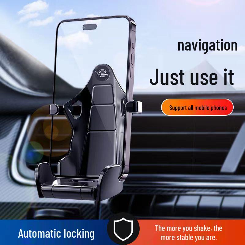 Best-Selling Car Racing Seat Phone Holder - Stable Air Vent Clip Navigation Bracket