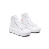 Converse Thick Sole Height Increasing Durable High Top Canvas Shoes Kids Sneakers White A01023C