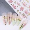 Florale Nageltattoos Selbstklebend Frühling Sommer Blumenmuster Damen Maniküre Dekoration Abziehbilder Zuhause Salon DIY Nagelzubehör