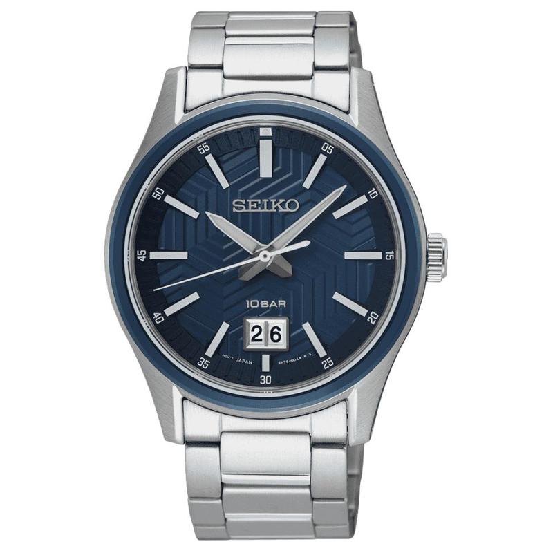 

SEIKO SPORT series 100 meters waterproof Quartz Steel Strap 40mm men s watch blue dial SUR559P1