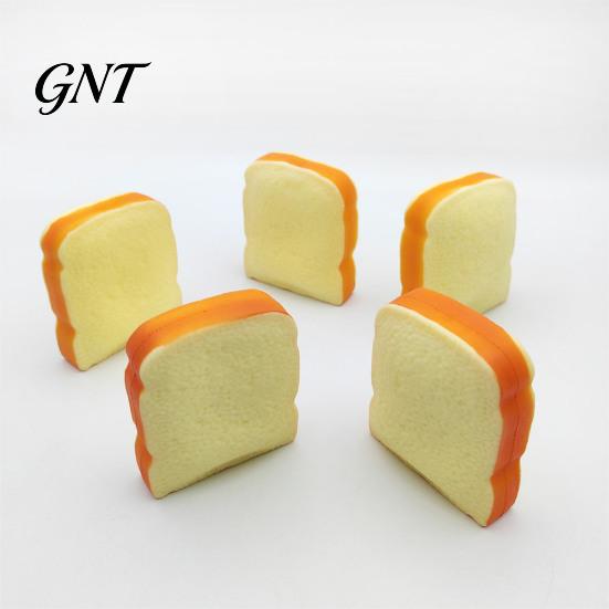 Sliced Bread Sensory Toy 1/2Pcs Simulated Toast Stress Relief Toy, Squeeze Soft Stretchy Fake Food Fidget for Kids Teens Adults Desk