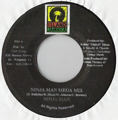 7inch Record NINJAMAN - Ninja Man Mega Mix NONE Island Jamaica 2000 Jamaica Reggae, Ska & Dub Used