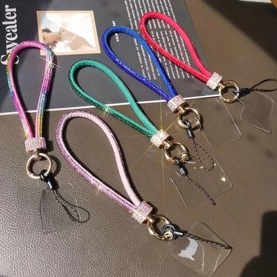 New Mobile Phone Lanyard Wrist Chain Luxury Rhinestone Hanging Chain High-end Short Rhinestone-encrusted Bracelet Anti-lost
