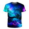 Kinder T-Shirts 3D Druck Buntes Muster Rundhals T-Shirts Lässig für Mädchen Jungen Oberteile Oversized Mode Kinder T-Shirts Kleidung