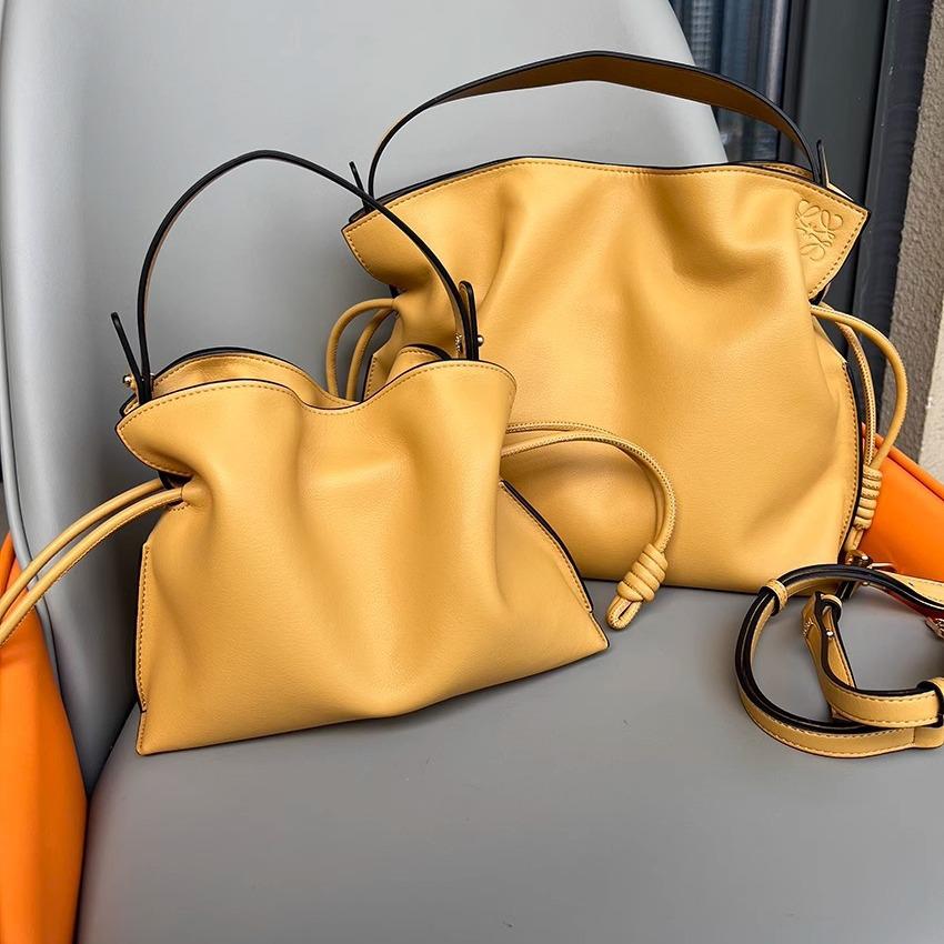 2024 Luojia Měkká hovězí kůže Kbelíková taška: Všestranná velká a malá kabelka, taška přes rameno a taška messenger pro ženy