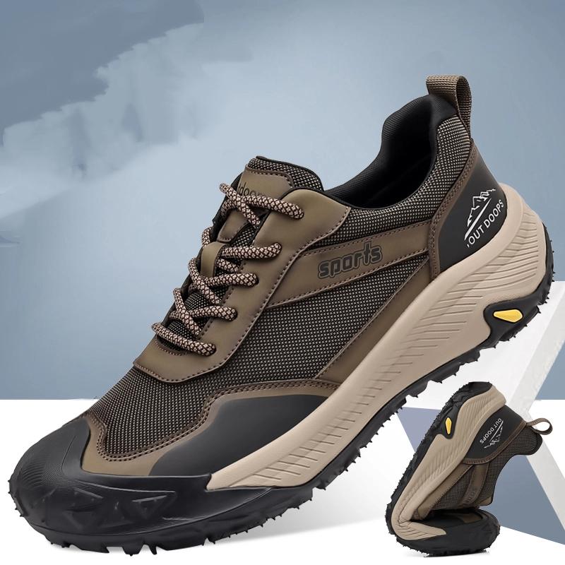 New Men's Sneakers High Quality Hiking Mesh Breathable Sports Casual Wear-resistant Anti-skid Lightweight Running Shoes