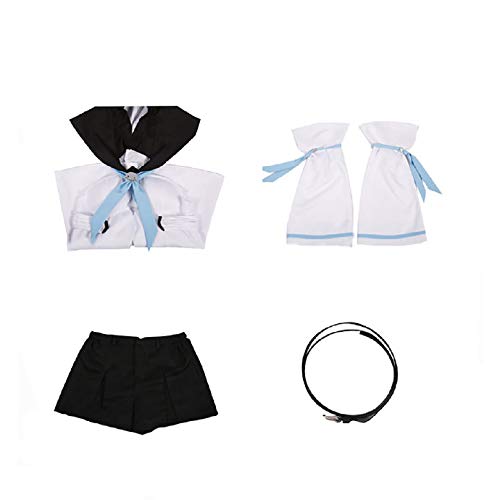[Hotaru no Koi] Shirakami Fubuki Cosplay Costume with Fox Tail, Women's Size Small (Ears and Tail Sold Separately)