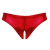 Women's  PVC Leather Open Cut Triangular Shorts