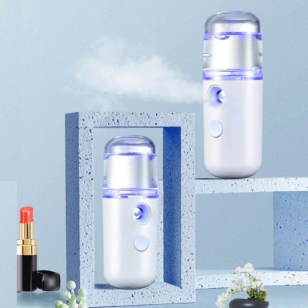 Car Air Humidifier 30ml Mini Nano Facial Sprayer USB Nebulizer Purifier Aromatherapy Essential Oil Diffuser Water Replenishment