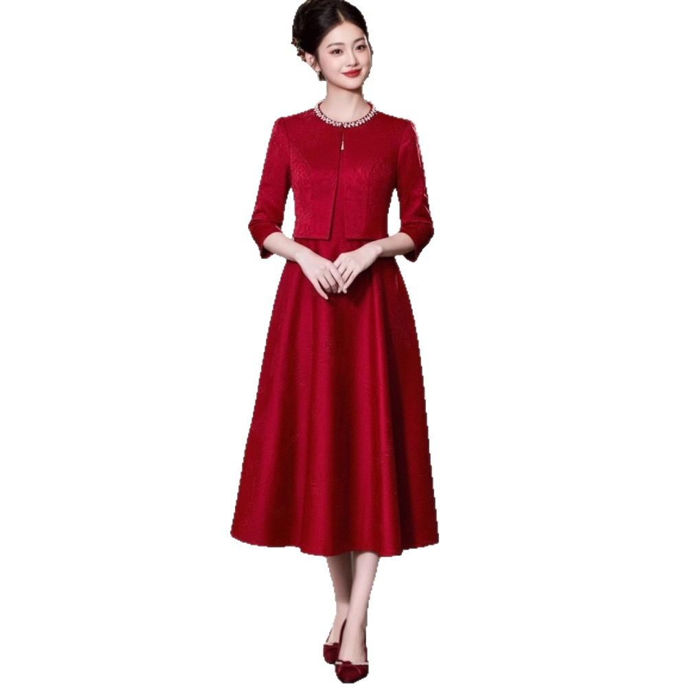 Back To the Door, Toast To the Bride, Engagement Banquet, Slim and Thin, High-end Chinese Wedding Dress, Small Casual Dress