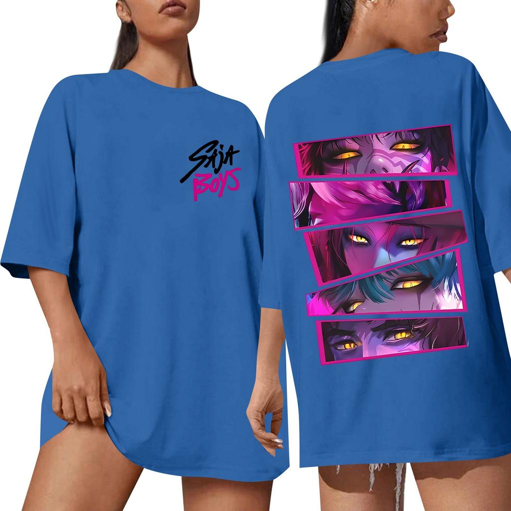 Women's Round Neck Short Sleeve T-shirt Casual Loose Top