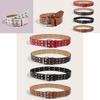 Pu Leather Womens Belt With Star Decor And Pin Closure For Office And Weekend Wear