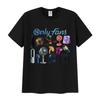 Divertente T-shirt con Stampa Emoji Only Fans per Donna Estate Comoda Manica Corta Retro Girocollo Lavorato a Maglia T-shirt Top di Alta Qualità