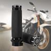 Pair 1" Black CNC Aluminum Handle Bar Hand Grips For Motorcycle Cruiser Chopper