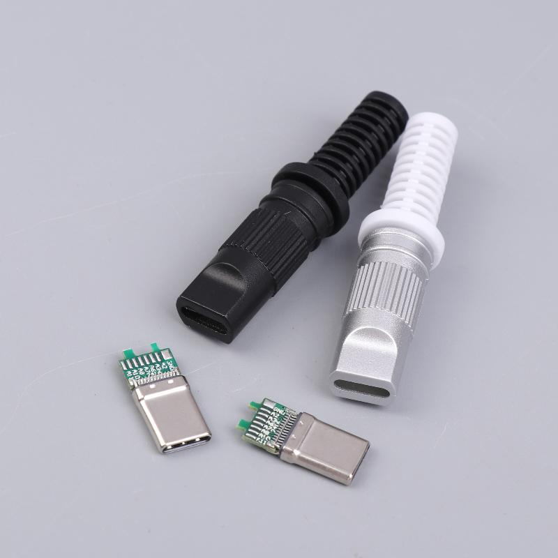 2/5 Bucăți USB3.1 24 Pini Tip-C Mascul 5 Puncte de Lipire Pentru Telefon Mobil Încărcare Rapidă C La C Cu Pad de Lipire CC Reparare DIY Conector Date