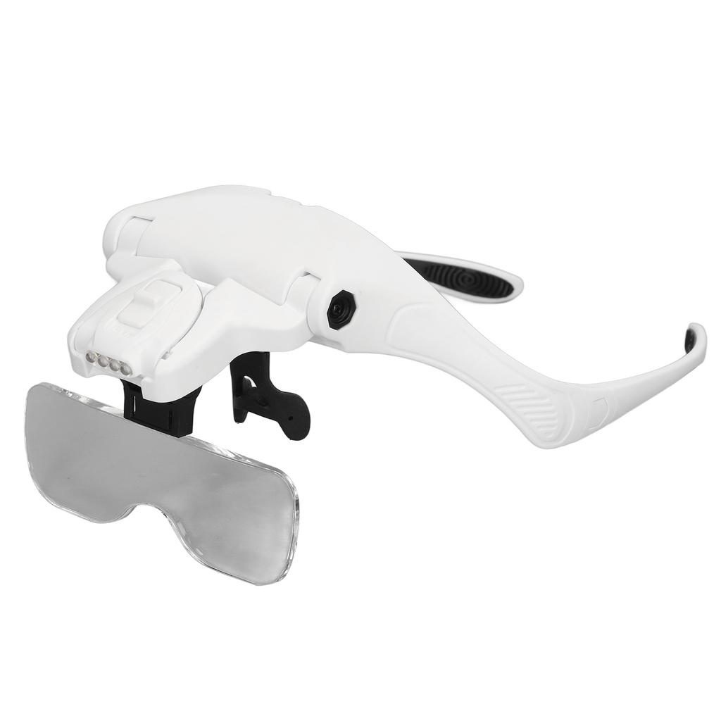 LED Lupe mit abnehmbaren Linsen 1.0X 1.5X 2.0X 2.5X 3.5X Kalt-Warmlichteinstellung Ergono