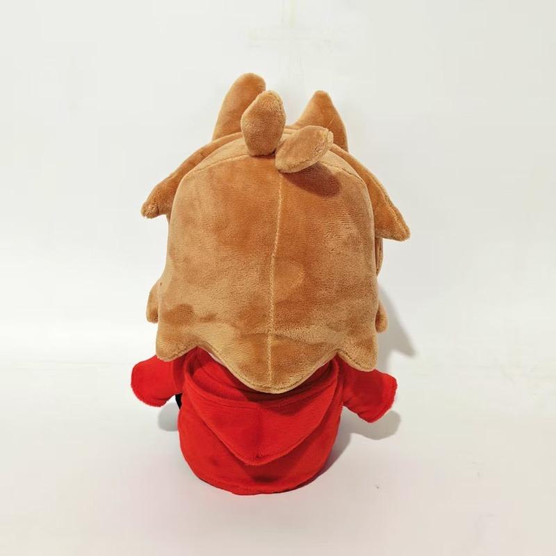 Peluche Tord di Eddsworld Carino 23cm Personaggio Carino Seduto Bambola di Peluche Felpa Rossa Morbido Peluche Decorazione Divano di Casa Regalo per Collezionisti di Cartoni Animati Fumetti Fan