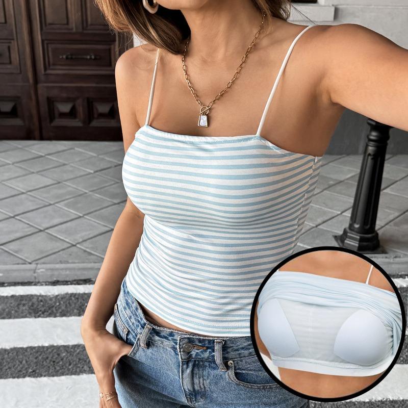 Striped Strappy Top for Women's Summer