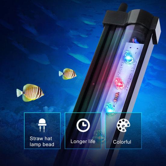 Aquariumlampe Bunt Sauerstoffanreichernd Blasenlicht Wasserdicht LED Dekorlampe für Aquarium