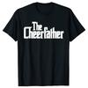 A Cheerfather Camiseta de Dia dos Pais Cheerleader Roupa Moda Estilo Vintage Verão Algodão Manga Curta Camiseta Oversized Tops