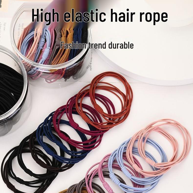 High Elasticity Durable Black Hair Tie – Women's Headwear