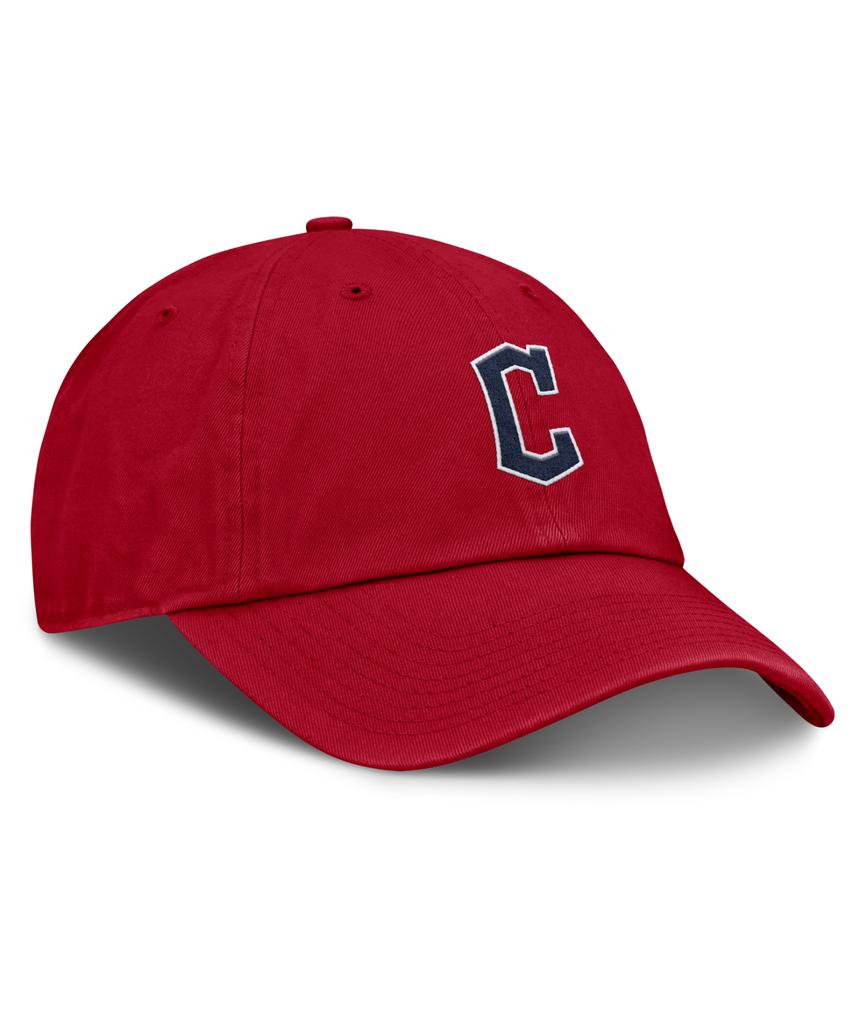Panatigseu Cleveland Guardians Nikeclub Unstructured Organic Cotton Cap - Gym Red