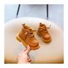 Children's Yellow Leather Martin Boots: Soft Sole Autumn/Winter Toddler Walking Shoes for Boys and Girls.