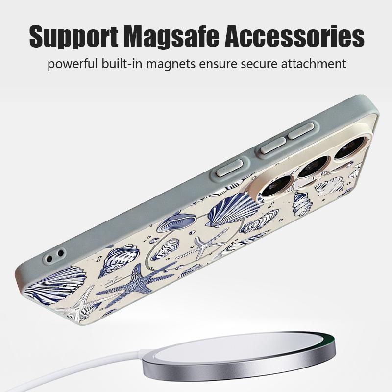 Magnetic For Magsafe Case For Samsung Galaxy S26 Ultra S25 Edge S24 Plus S23 FE S22 A17 A54 A55 A56 A57 5G Shark Whale Pattern Cover