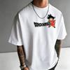New Dragon Ball Anime Goku Roundneck Shortsleeved 2026 Bandai Summer Mens Sports Loose and Breathable Cotton Tshirt
