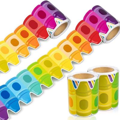 1Roll Self Adhesive Chalkboard Bulletin Board Border Paper DIY Border Classroom Decors 3inch Decorative Stickers Handmade Crafts