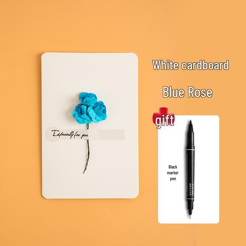 3D Dried Flower Handwritten Greeting Card for Teacher's Day, Love Letters, or Birthday – Perfect for Couples