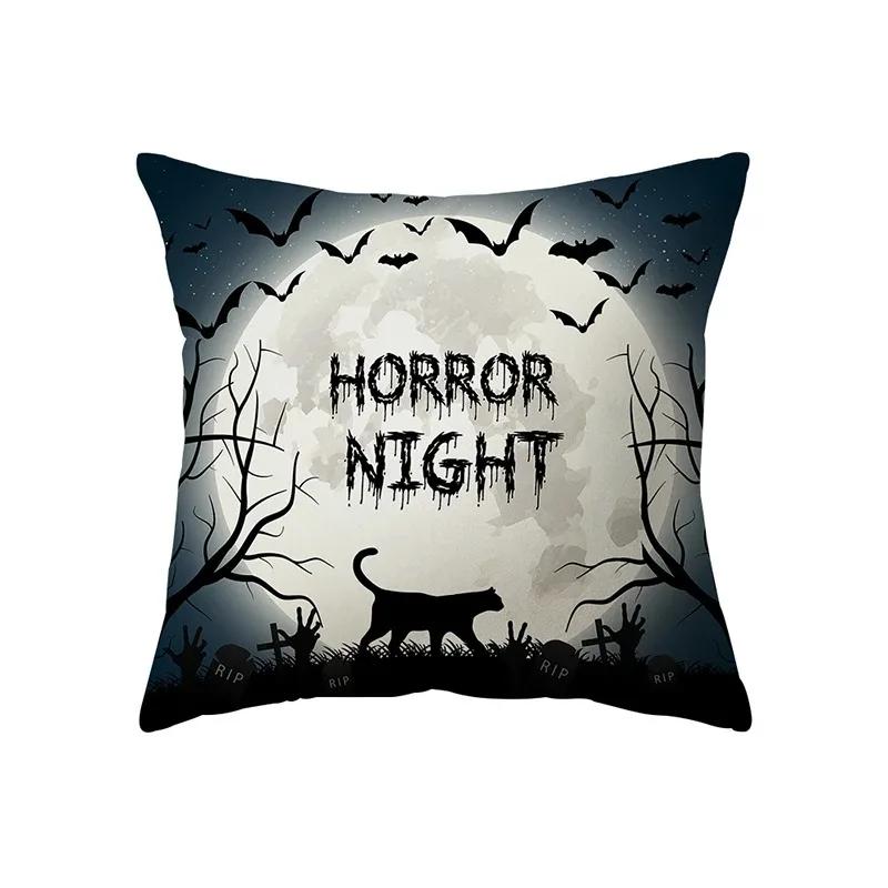 Decorative Halloween Themed Pillowcase, Haunted House, Office, Living Room, Sofa, Car