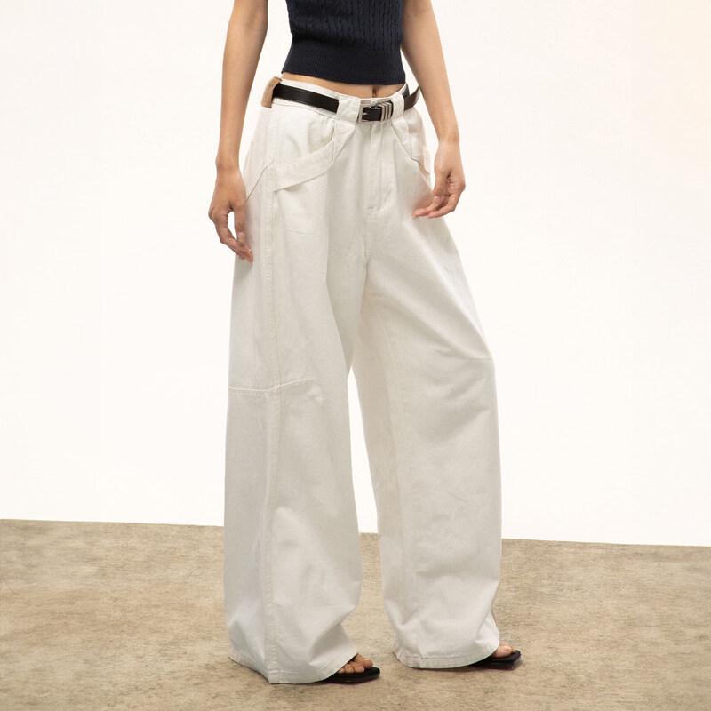 ICH MODE Retro Wide-Leg Casual Pants M