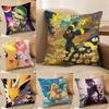 Pokemon Fire Type Collection Anime Plush Pillow Cover Soft Short Plush Cushion Cover For Sofa Bedroom Home Decor Gift