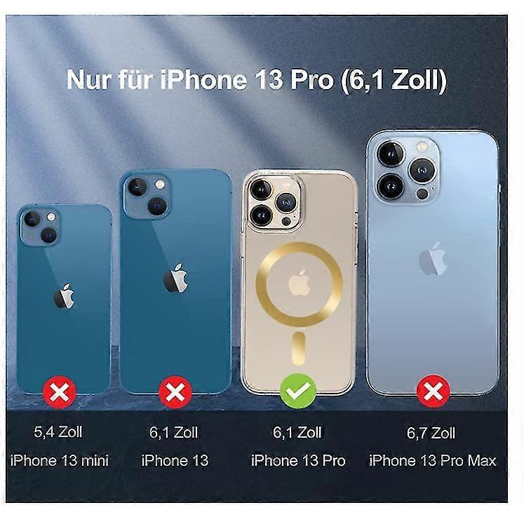 Designed for iPhone 13 Pro Case Compatible For MagSafe [Stronger Magnetic Attraction] (Gold)