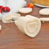 Love Shape Press Mold Heart Mooncake Press Molds Mid Autumn Festival Mooncake Mold Set Flower Moon Cake Mold with 6Pcs Stamps