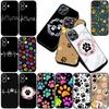Cat Cute Dog Paw Wallpaper Phone Case for OPPO A80 A18 A16 A40 A17 A15 A38 A78 A79 A54 A57 A12 A60 4G 5G Protective Cover