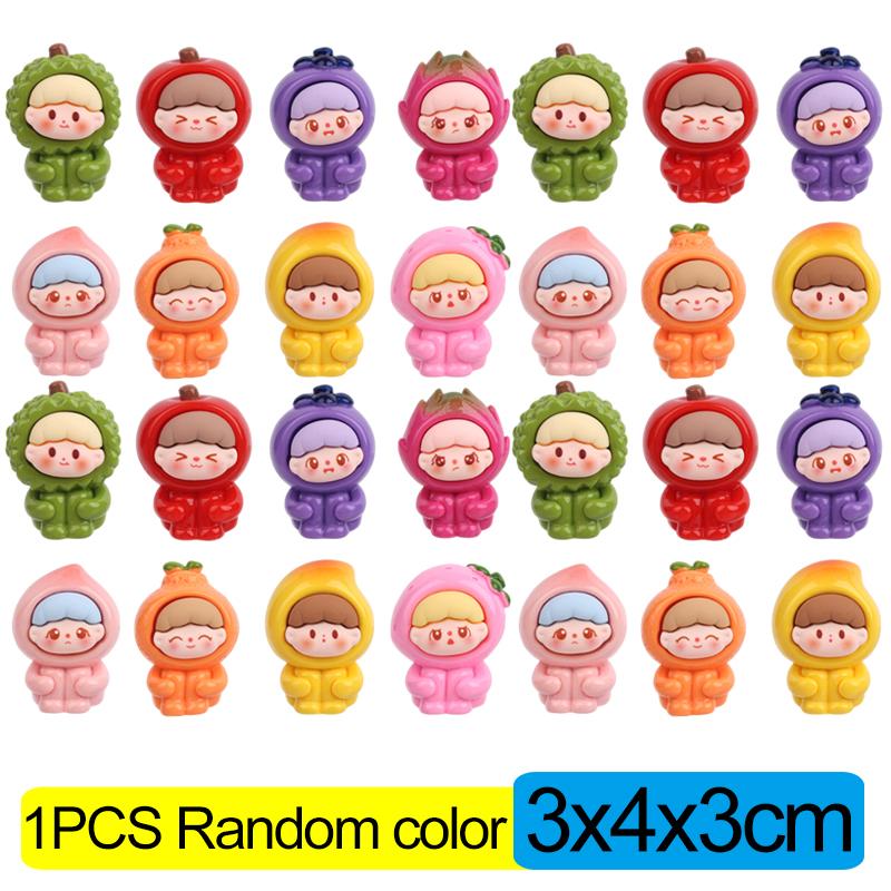 

10/1 шт. Мини-фруктовые смоляные украшения, милая мультяшная статуэтка из фруктов, сделай сам, приборная панель автомобиля, домашний офис, настольный микро-ландшафт, украшение