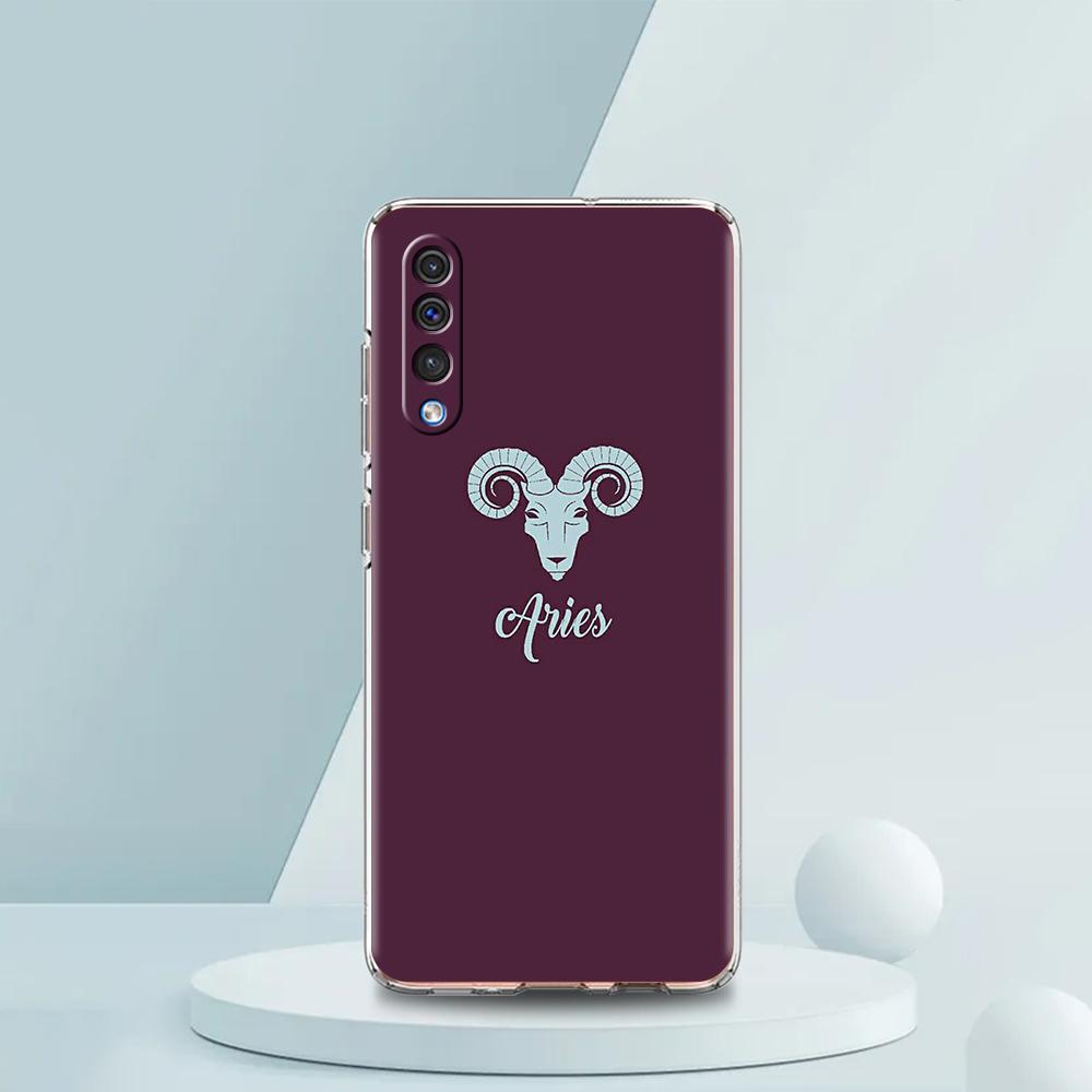 Constellation Virgo Aries Transparent Phone Case for Samsung Galaxy A16 A14 A12 A22 A24 A42 A02 A03S A06 A50 A20 A30 A40 Cover