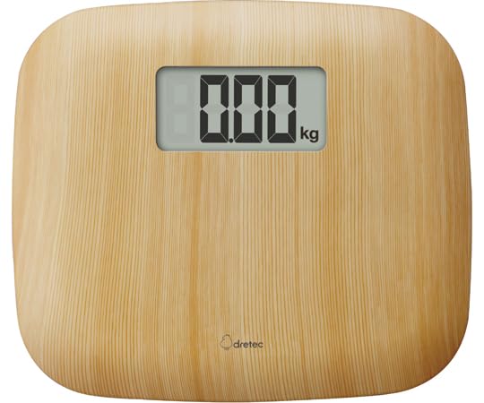 dretec Body Scale "Refero" Natural Wood BS-183NW