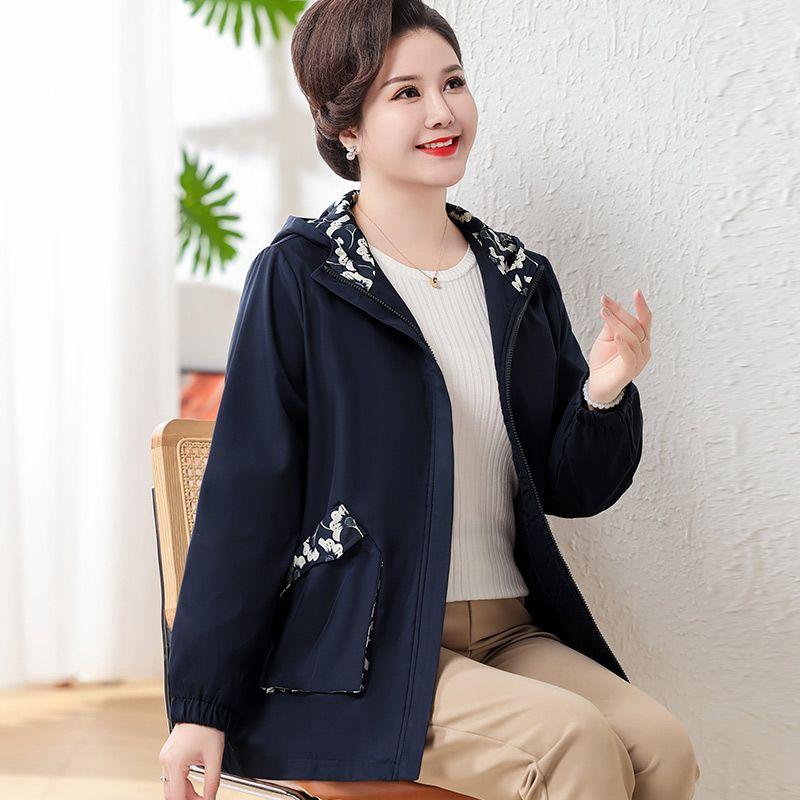 

Ромон 100,00 кг Толстая Мама Осенняя Одежда Ветровка Куртка больших размеров Одежда для женщин среднего и пожилого возраста Новое весенне-осеннее пальто Tibetan youth XL