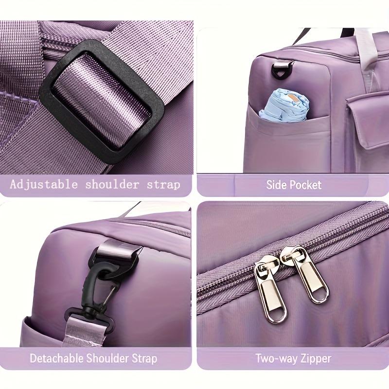 Unisex Large Capacity Travel Bag Nylon Sports Gym Tote Bags for Women Weekender Overnight Duffle Bag with Shoe Compartment