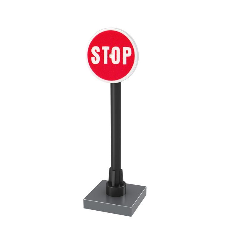 

Cross-Border Mini Building Block Accessories: City Street Signs & Traffic Lights