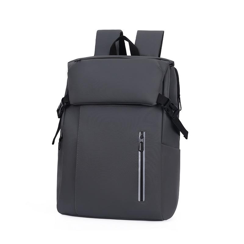 Minimalist Water-resistant Leather Backpack - Ideal for Men, Students, and Commuters