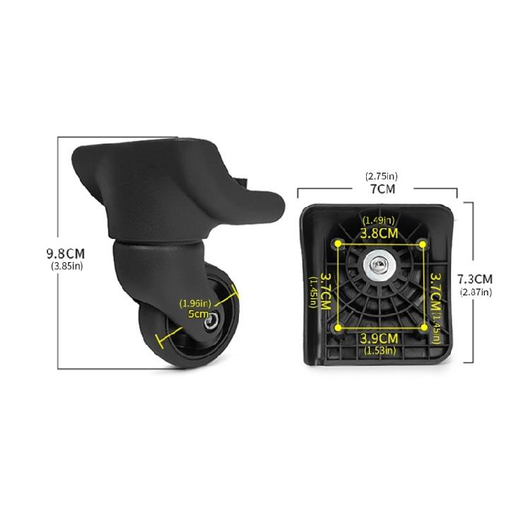 Zamienne Koło do Bagażu Naprawa Walizki Torby Części Kółka Spinner Kółka Kółka Kółka Podróżne Części Zamienne Czarne