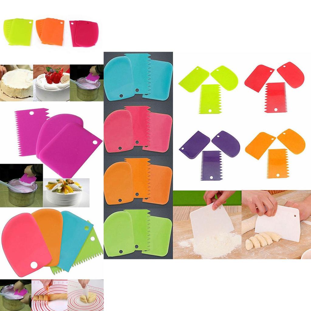 High-quality Plastic Dough Icing Fondant Scraper Tools For Pastry Perfection